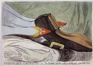 "Fashionable Contrasts" by political cartoonist James Gillray
